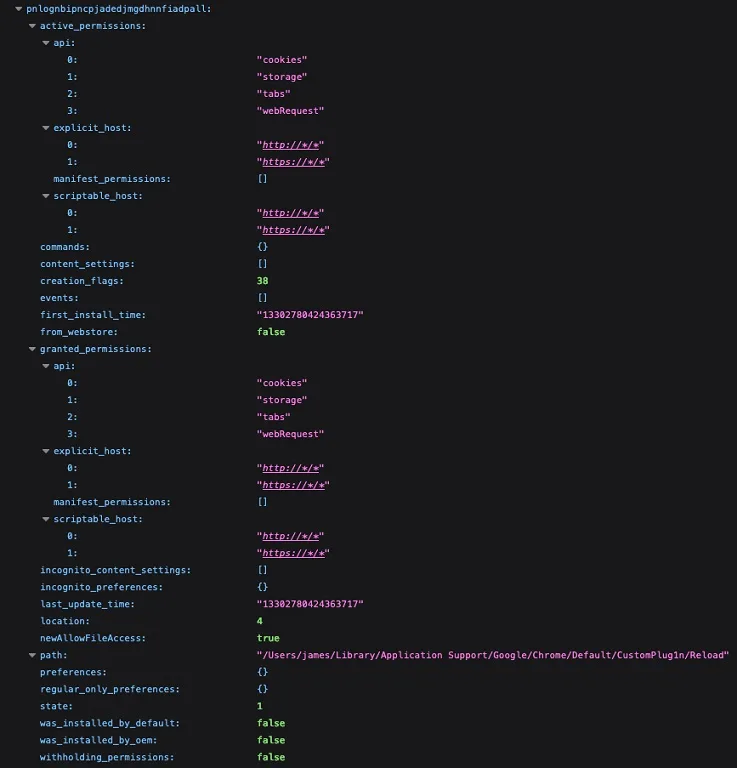 فایل SecurePreferences