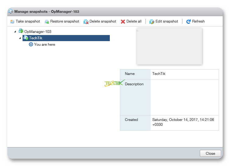 snapshot esxi