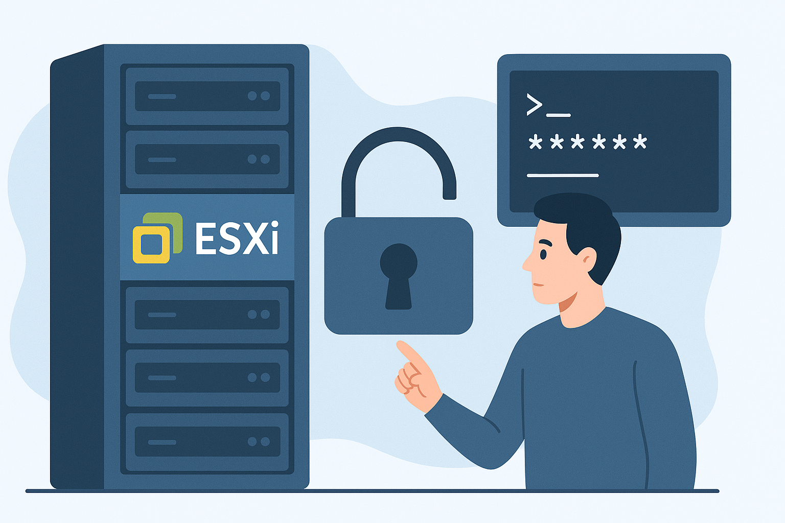 آموزش ریست ریکاوری رمز ESXi